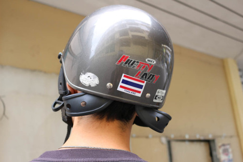 Pretty Lady motorcycle helmet in Thailand