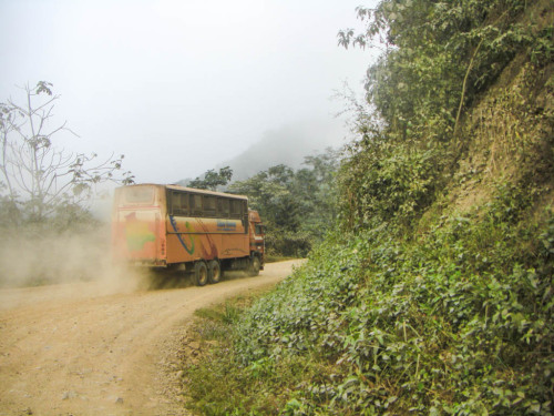 Truck-bus hybrid on the Yungas road