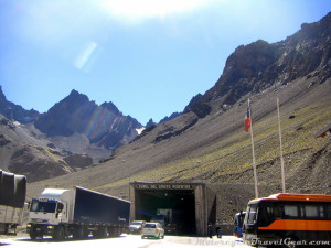 Chilean entrance to the Cristo Redentor Tunnel.