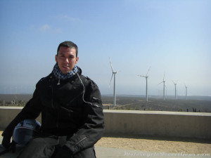 Overlooking the wind farms.