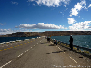 Crossing the Corral de Piedra bridge.